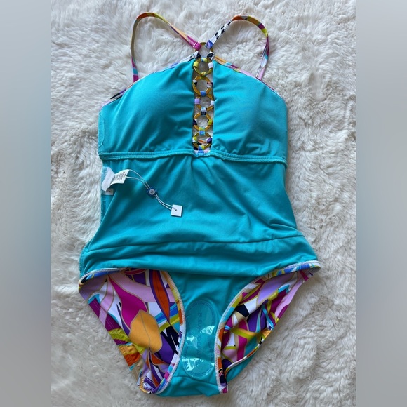 Bleu Rod Beattie White Multi One Piece Swimsuit - Picture 5 of 9